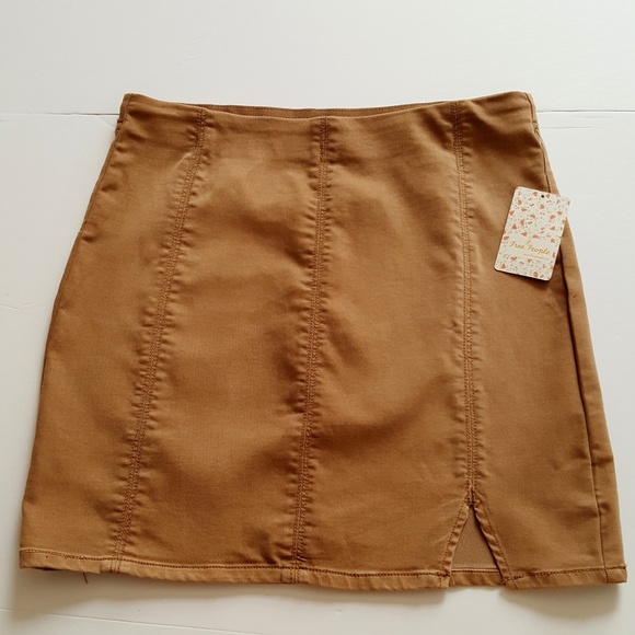Free People Dresses & Skirts - Free People Large Stretchy Khaki Tan Skirt